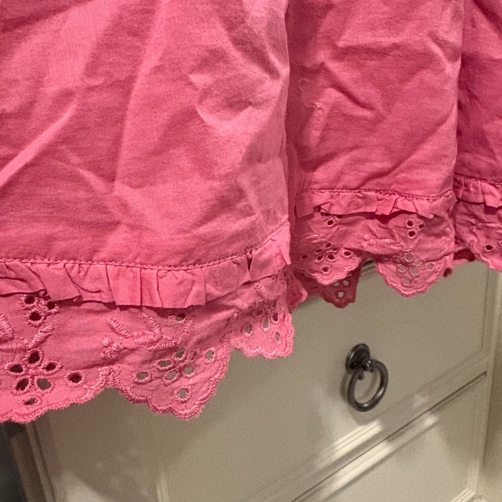 American Eagle Outfitters Pink Eyelet Flutter Dress - Picture 5 of 8